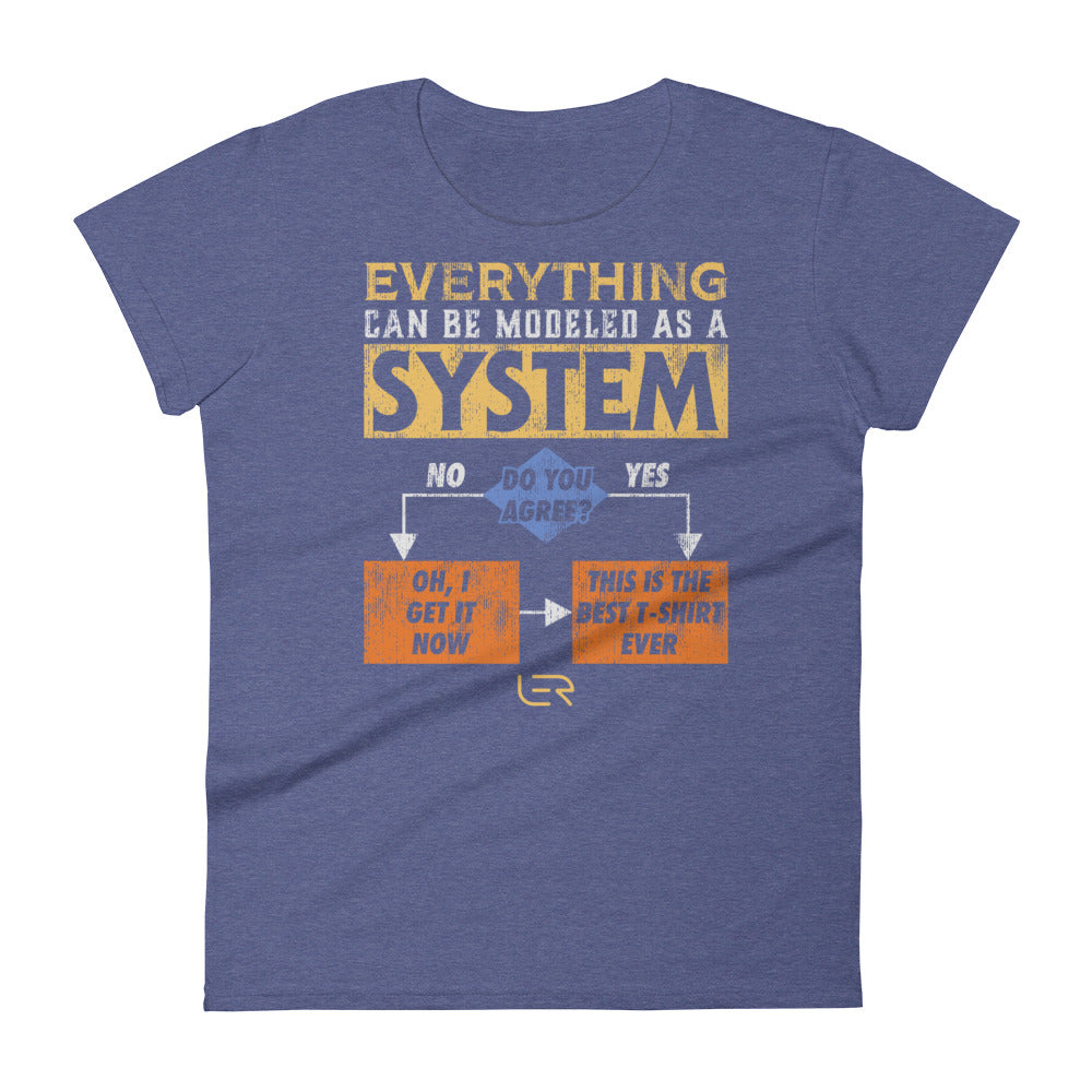 Everything Can Be Modeled As A System (Women&#39;s Crew-neck T-shirt) Mottos