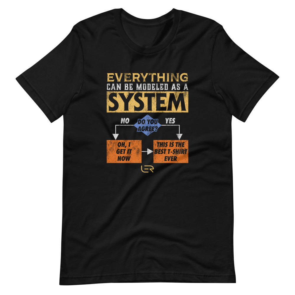 Everything Can Be Modeled As A System (Men&#39;s Crew-neck T-shirt) Mottos