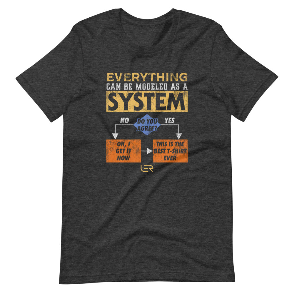 Everything Can Be Modeled As A System (Men's Crew-neck T-shirt) Mottos