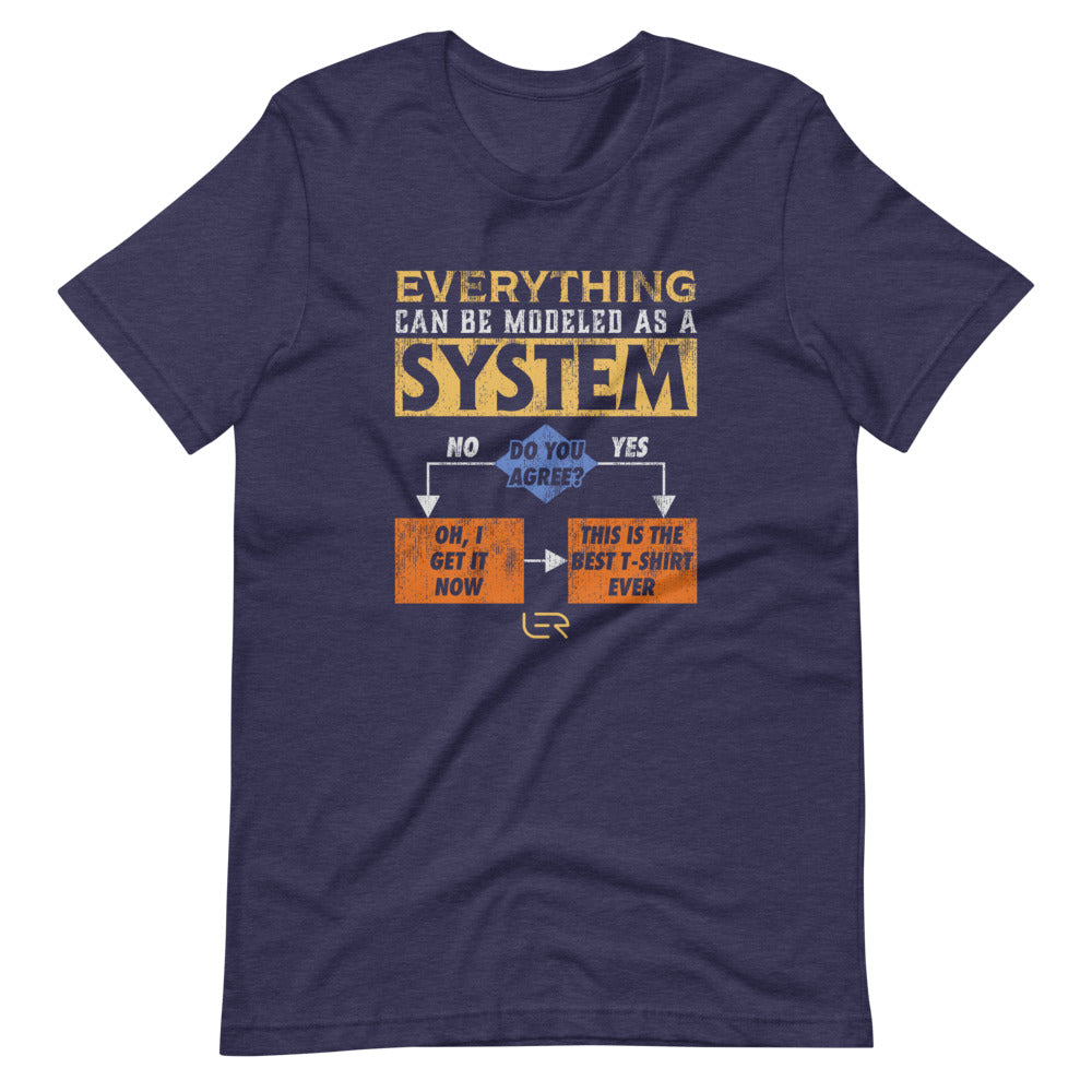 Everything Can Be Modeled As A System (Men's Crew-neck T-shirt) Mottos