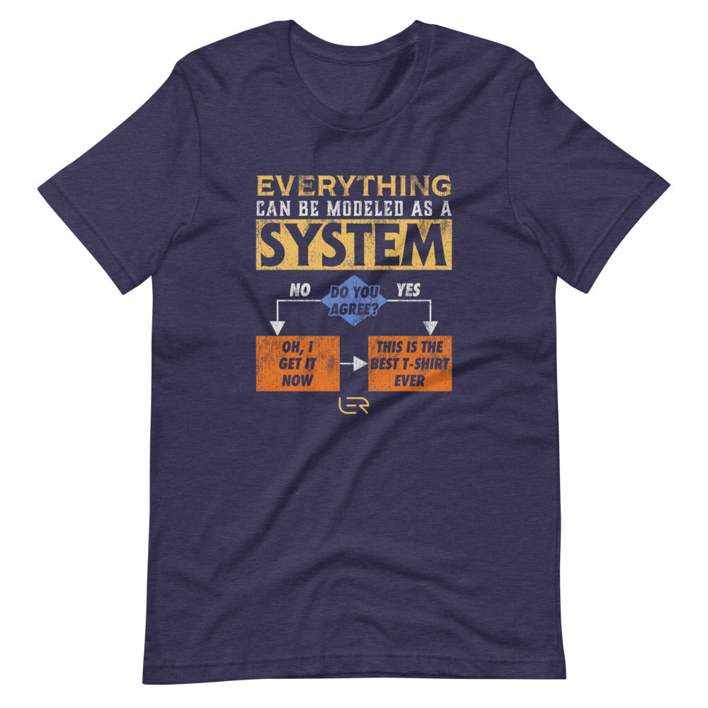 Everything Can Be Modeled As A System (Men&#39;s Crew-neck T-shirt) Mottos